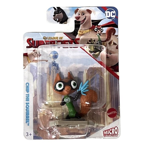 DC Super Pets Chip the Squirrel Micro Action Figure 2022 Mattel Sealed - Picture 1 of 5